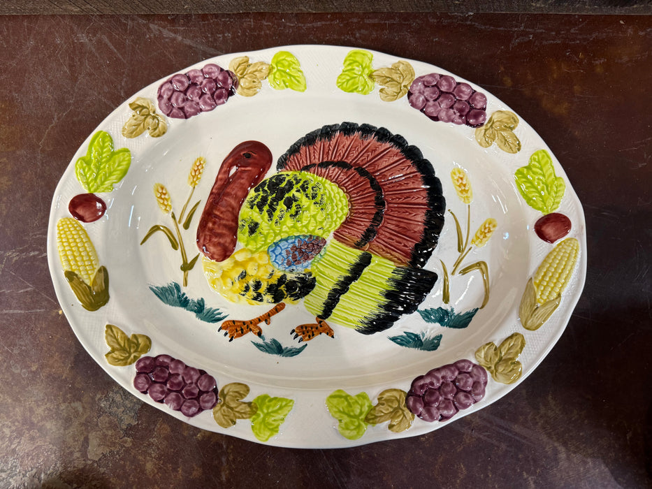 Large Vintage Thanksgiving Turkey Platter.