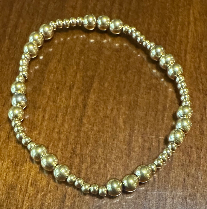 High Quality Gold Bead Bracelets.  Multiple Styles & Patterns.  Perfect for Stacking.