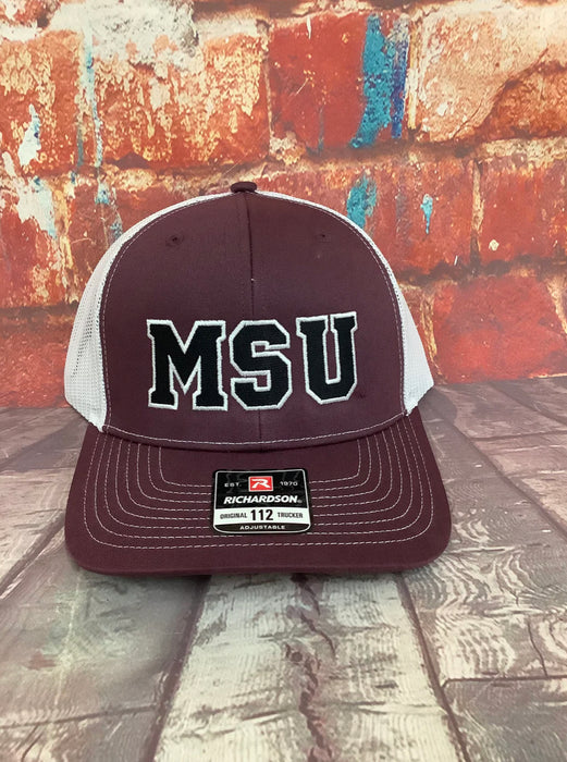 Mississippi State MSU Block Font Hat