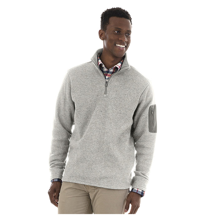 Men's Heathered Fleece Pullover by Charles Rivers