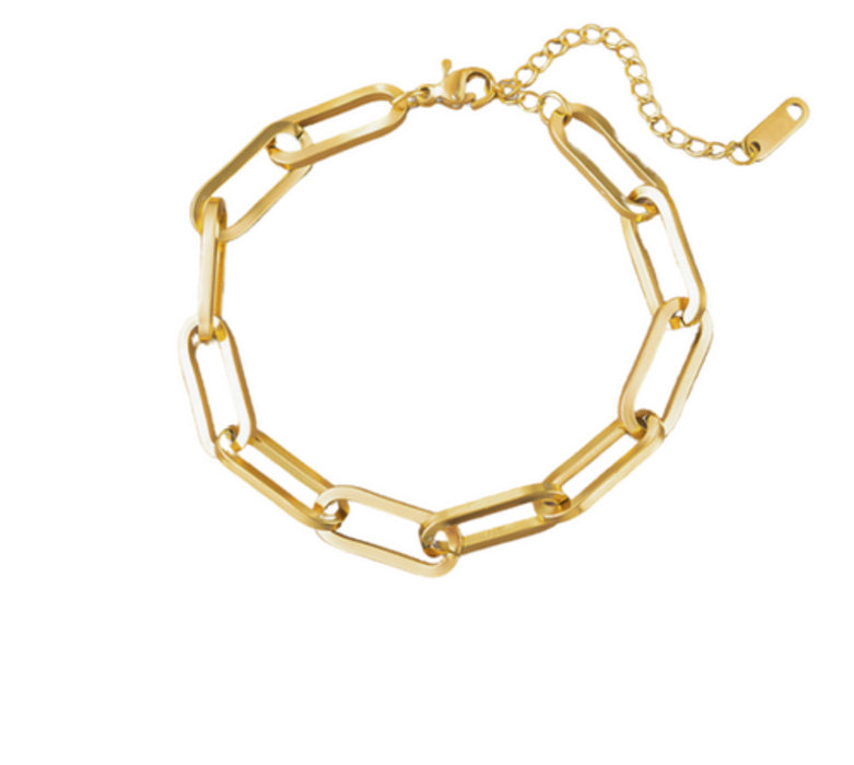 The Maren Bracelet – Stainless Steel Paperclip Chain
