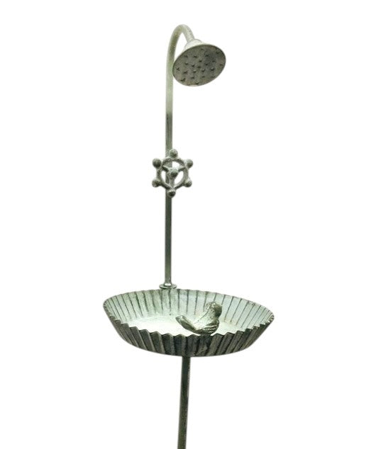 Grey Spigot Bird Bath on Stake.  48” Tall ⚠️ Oversized Item.  Store Pick Up Only! No Shipping.