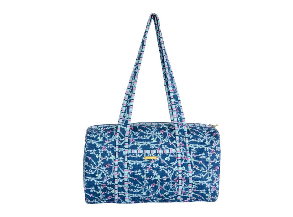 Simply Southern Navy with Ribbons Quilted Duffle Bag
