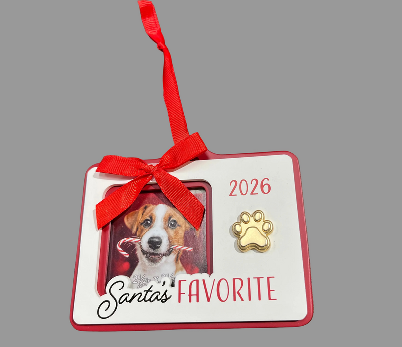 Santa's Favorite Pet Ornament 2.5X2.5