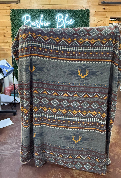 Sherpa Blanket by Burlebo - NEW ARRIVAL!  60” x 70”.  2 Colors Available