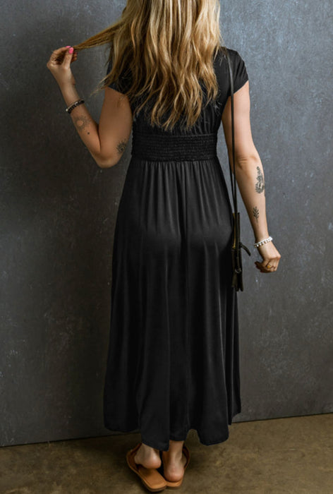 PREORDER Black High Waist Maxi Dress.  AS-AXL. Allow 3 weeks to come in.  Get a 25% OFF discount for preordering!  Deadline to preorder is 2/16/25.