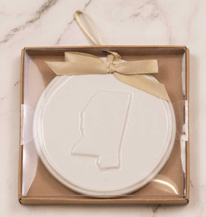 Mississippi Embossed Ornament