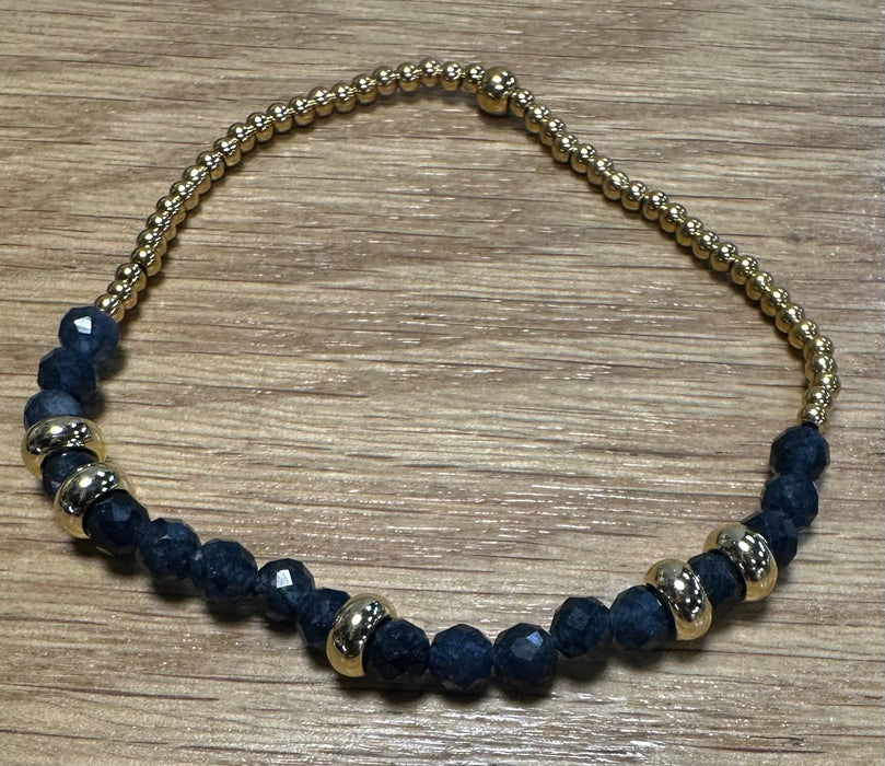 Various Gemstone & Gold Bead Bracelets.  High Quality Non Tarnish Beads.  Perfect for Stacking.