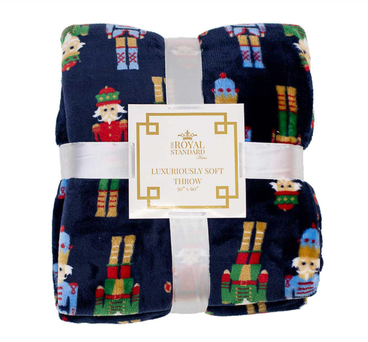 Nutcracker March Navy Blanket