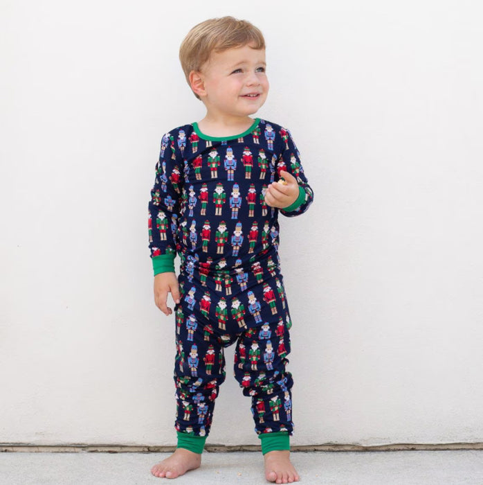 Kids’ Nutcracker March Long Sleeve Pajamas in Navy (2T-6)