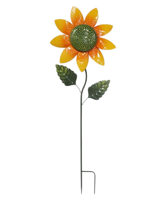 Yellow Sunflower Spinner Stake 60"x20" ⚠️ Oversized Item.  Store Pick Up Only! No Shipping.