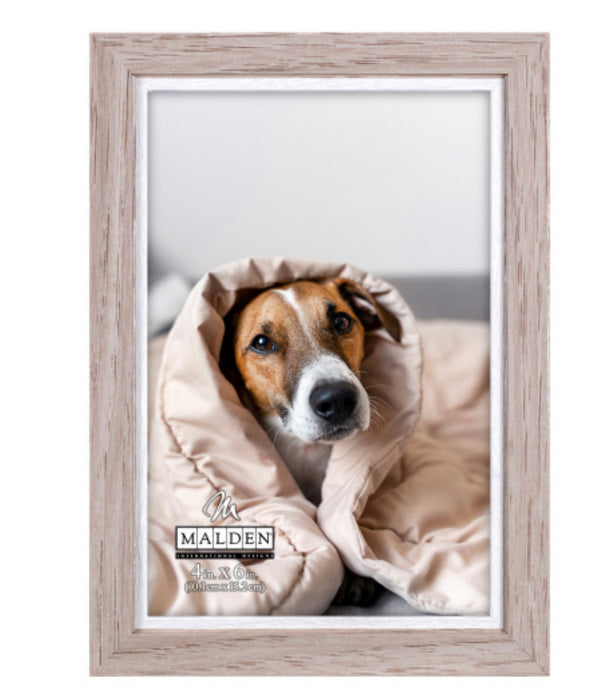 2 Tone Taupe/White Picture Frame - 2 Sizes!