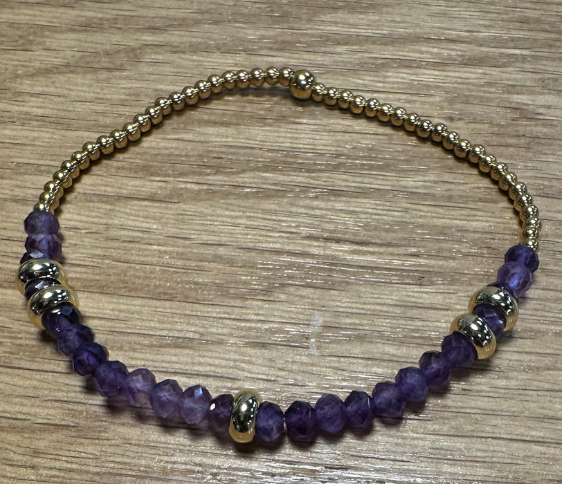 Various Gemstone & Gold Bead Bracelets.  High Quality Non Tarnish Beads.  Perfect for Stacking.