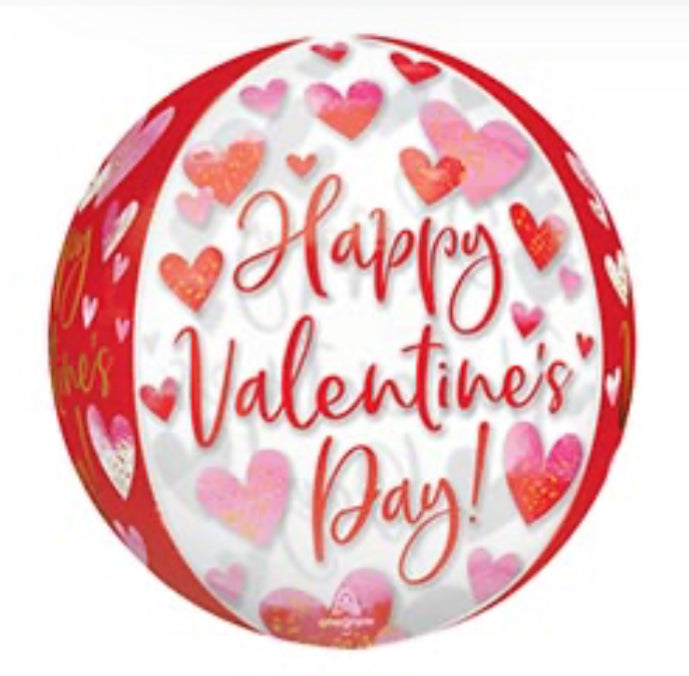 Valentine's Day Balloons.  Price Includes Inflating with Helium.