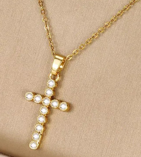 The “Grace & Glow” Zircon Cross Necklace ✨