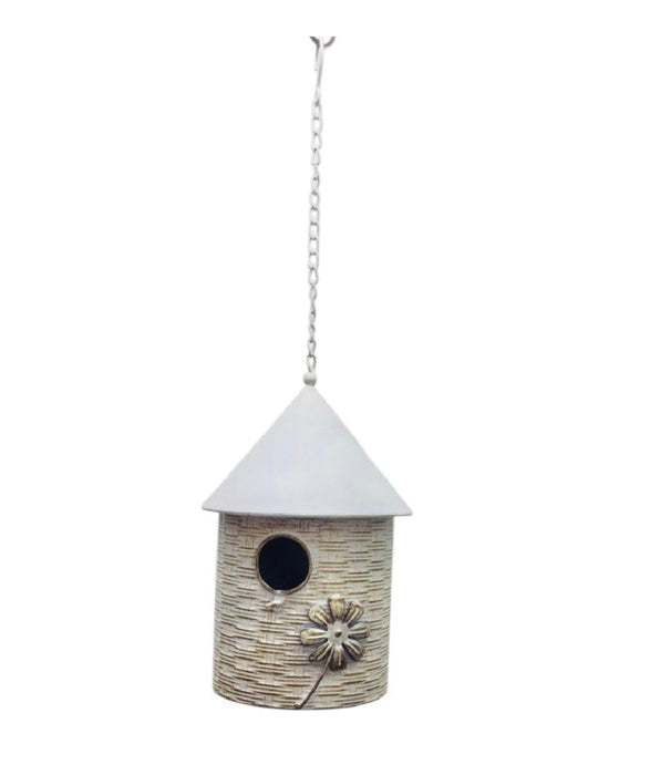 White Hanging Birdhouse 11"x7"