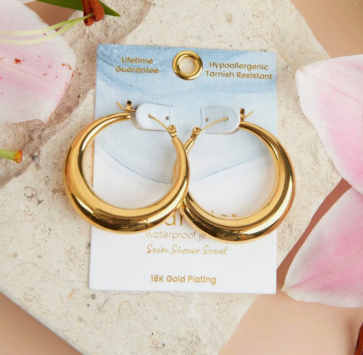 Narelle Waterproof Round Hoop Gold