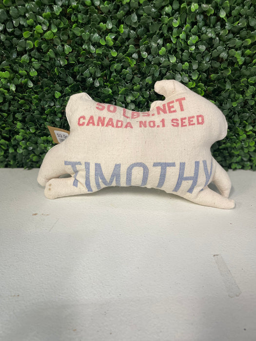 Vintage Feed Sack Pillows.  Farm Animals.