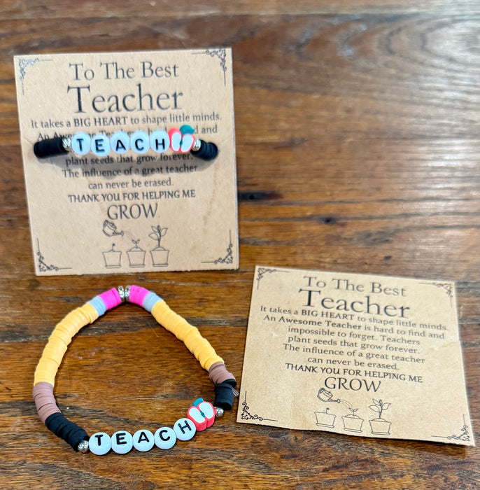Teacher Bracelet on Card