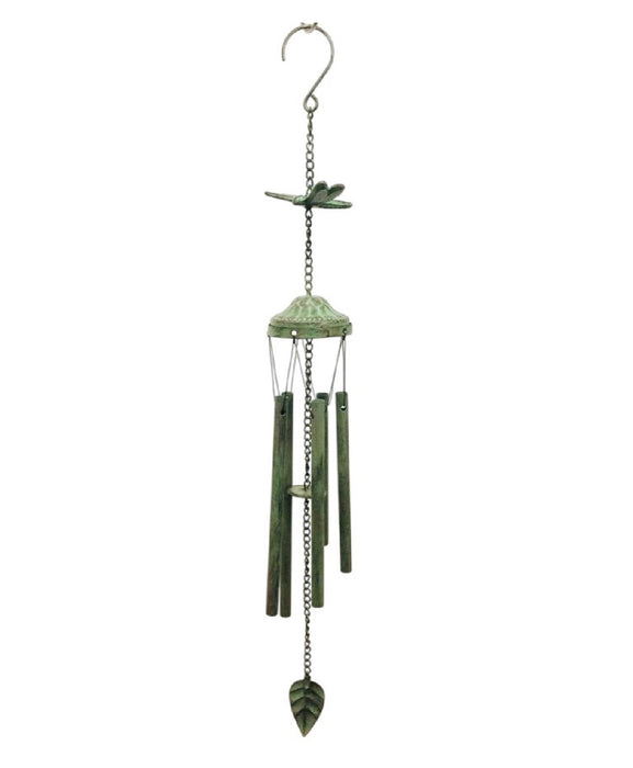 Seafoam Dragonfly Wind Chime 28"x4"