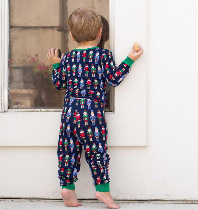 Kids’ Nutcracker March Long Sleeve Pajamas in Navy (2T-6)