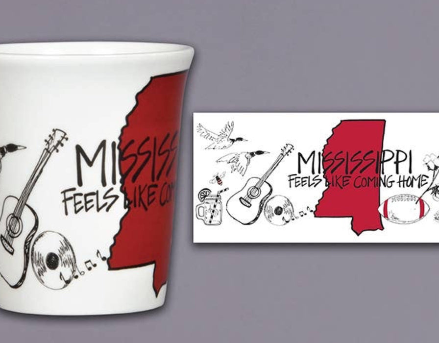 State of Mississippi Coffee Mug.  Mississippi Feels Like Coming Home