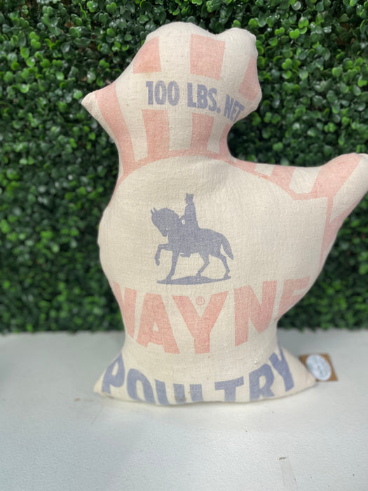 Vintage Feed Sack Pillows.  Farm Animals.