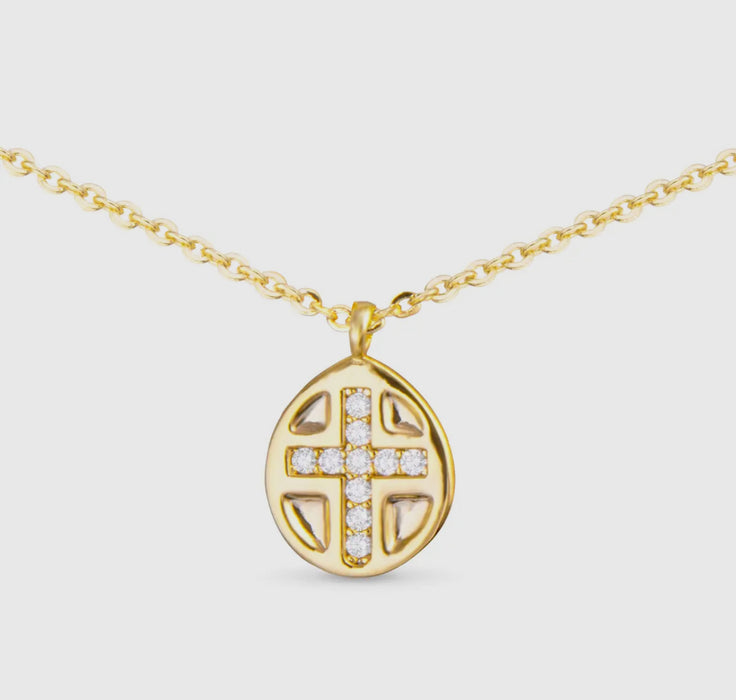 Inset Cross Necklace