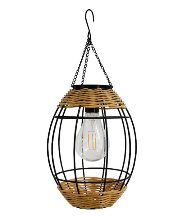 Solar Lantern Natural Color 19"x7" ⚠️ Oversized Item.  Store Pick Up Only! No Shipping.
