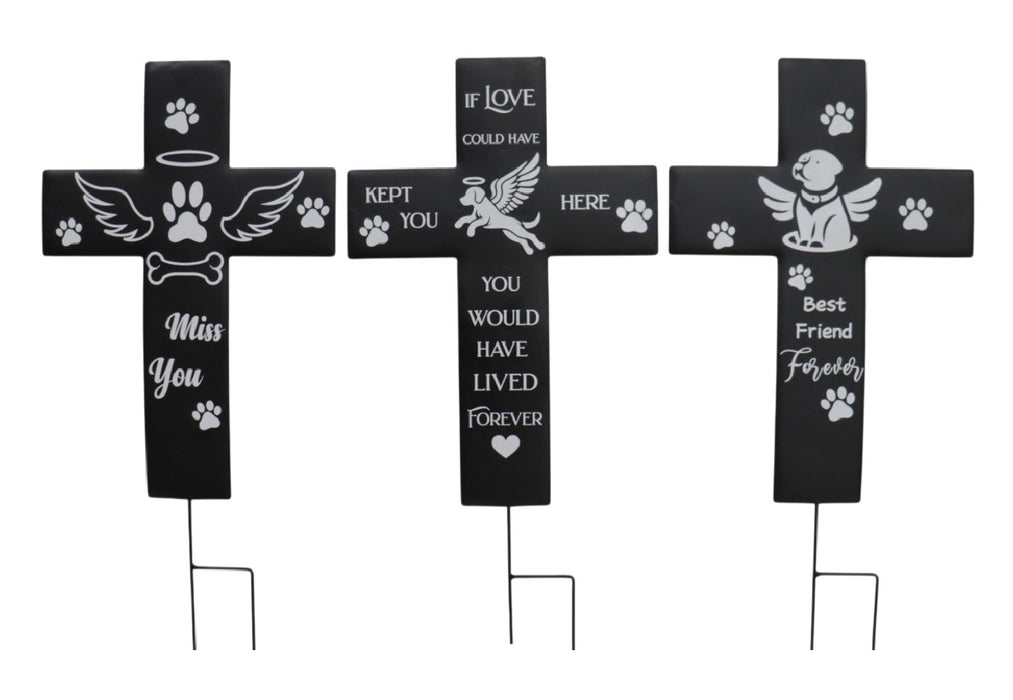 Dog Cross Stakes 24"x12" - 3 Styles!