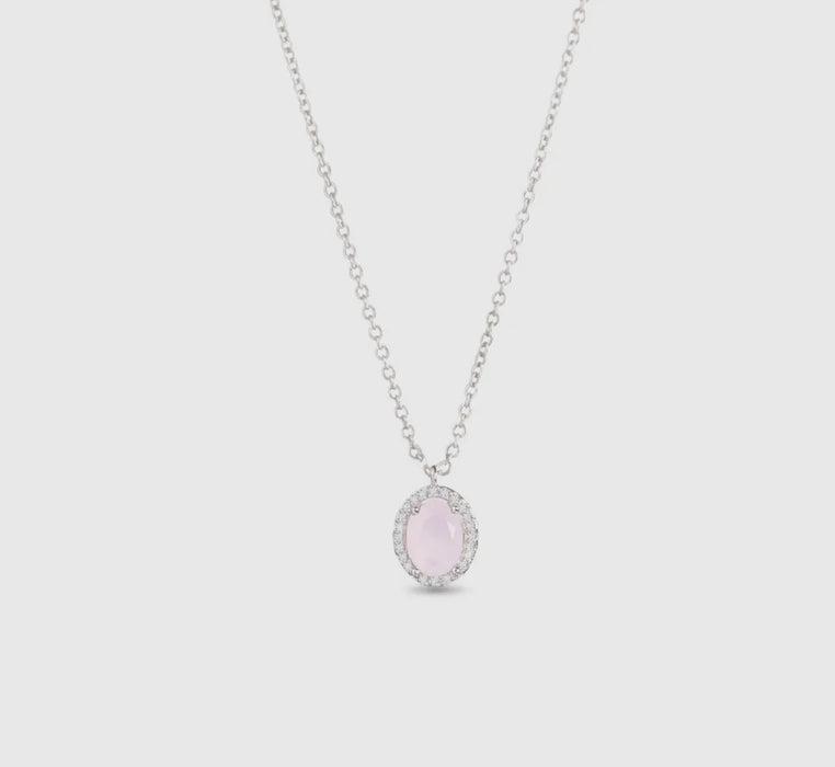 Blush CZ Oval Necklace