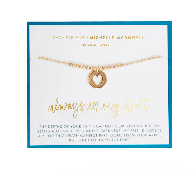 Always in My Heart Inspirational Bracelet