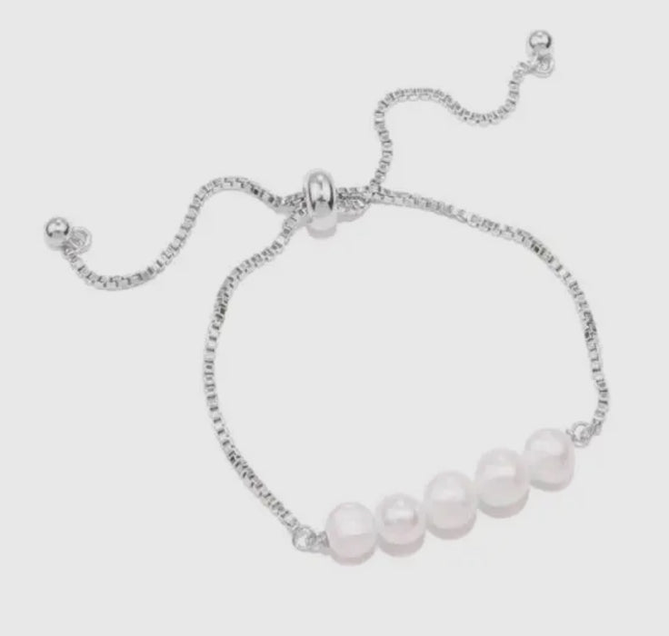 5 Pearl Pull-Cord Bracelet