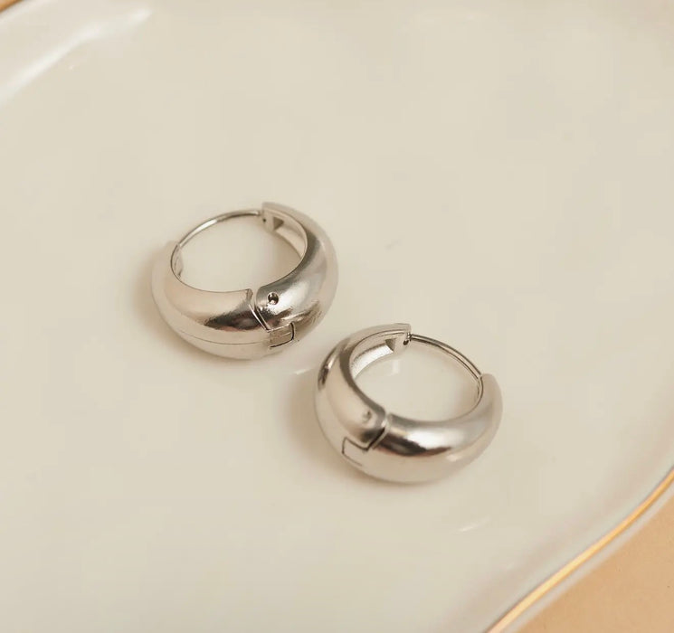 Narelle Waterproof Teardrop Hoop Earring - Silver