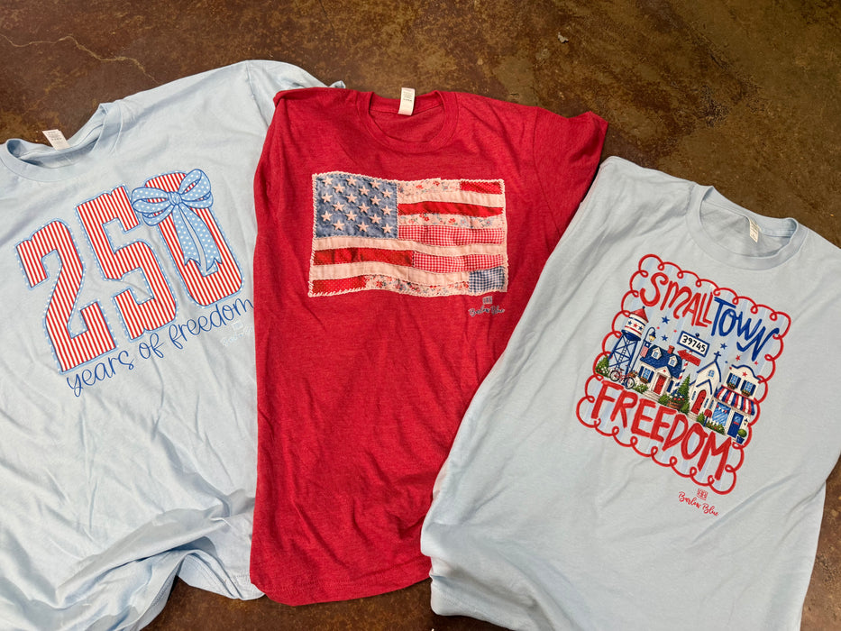 Quilt Look American Flag Tee. $15 Doorbuster Deal for our 25th Anniversary Sale June 6, 7 & 8!