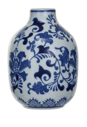 Blue Hand Stamped Stoneware Vases- Available in 3 Sizes!