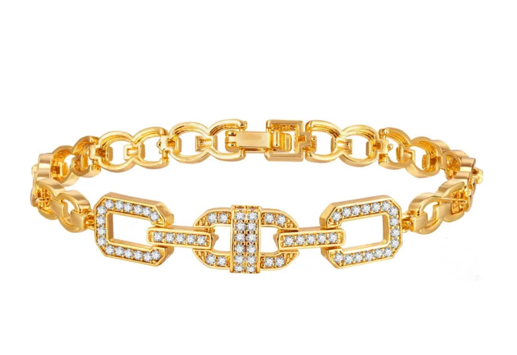 The Luxe Link – Bold Pavé Chain Bracelet