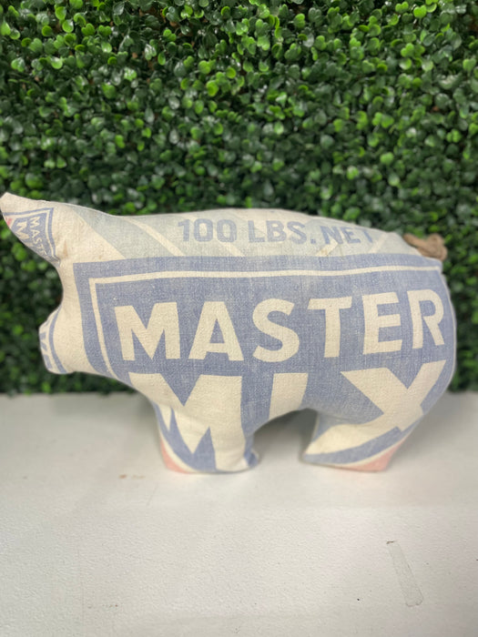 Vintage Feed Sack Pillows.  Farm Animals.