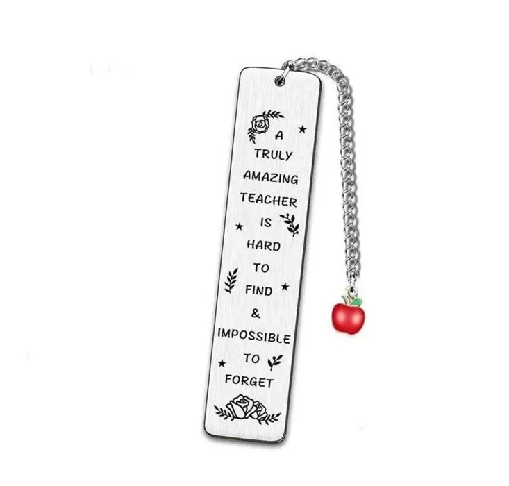 🍎 “A+ Appreciation” Stainless Steel Teacher Bookmarks