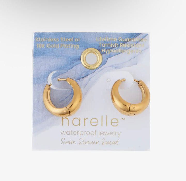 Narelle Waterproof Teardrop Hoop Earring - Gold