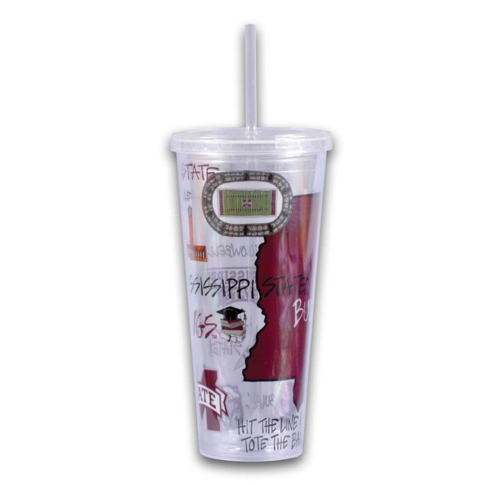 Mississippi State Tumbler with Straw