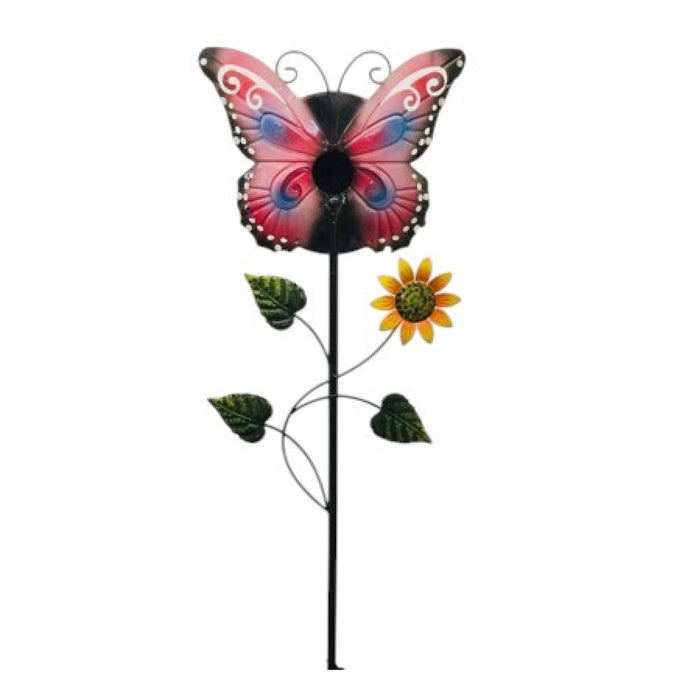 Pink Butterfly Birdhouse Stake 48"x11" ⚠️ Oversized Item.  Store Pick Up Only! No Shipping.