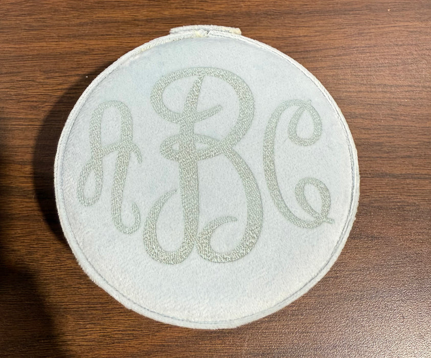 Personalized Small Zip Up Jewelry Box.  Available in Smooth Finish & Velvet.  *Personalization Included!