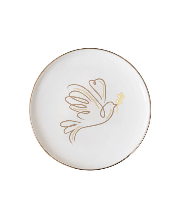 Gold Peace Appetizer Plate