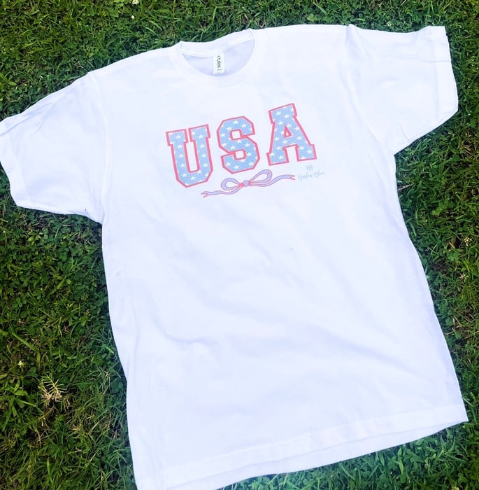 USA with Bow Tee