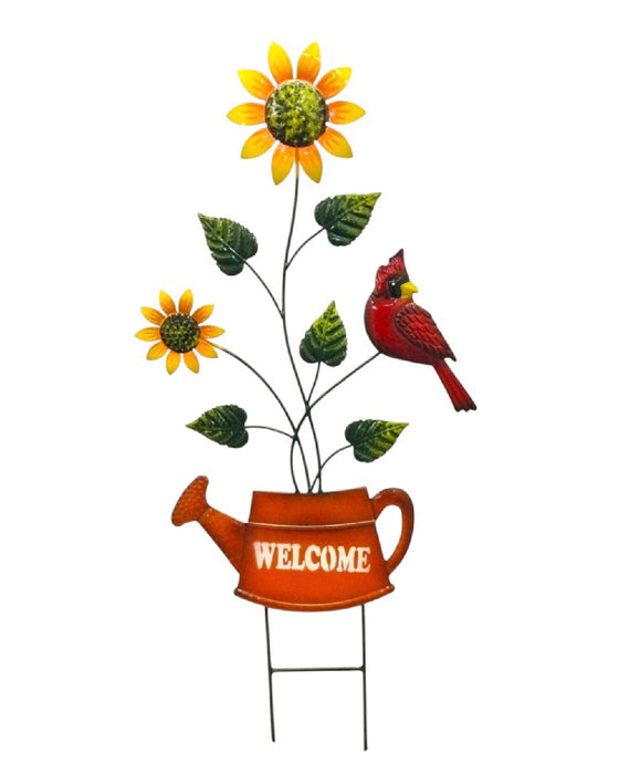 Welcome Watering Can on Two Poles 33"x14" ⚠️ Oversized Item.  Store Pick Up Only! No Shipping.