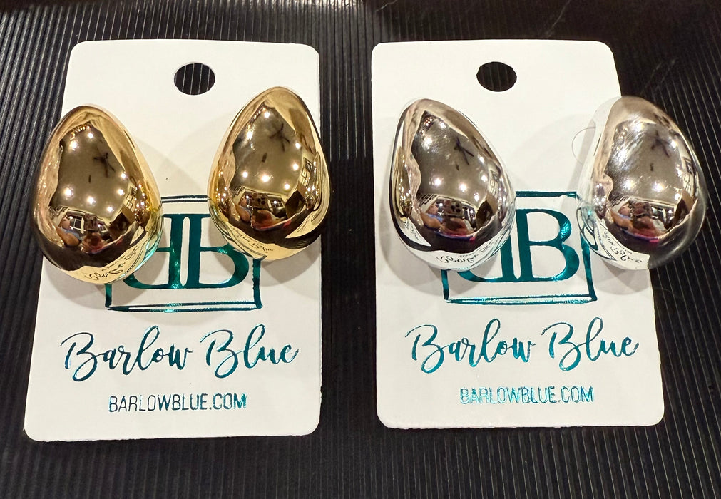 Stainless Steel Water Droplet Earrings – Gold or Silver