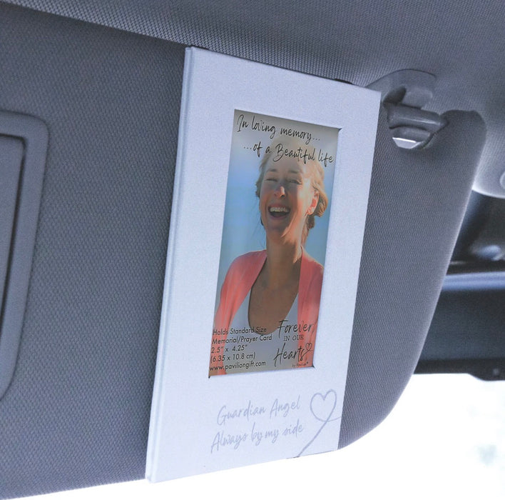 By My Side - Visor Memorial Photo Frame with Magnet (Holds 2.5" x 4.25" Photo)