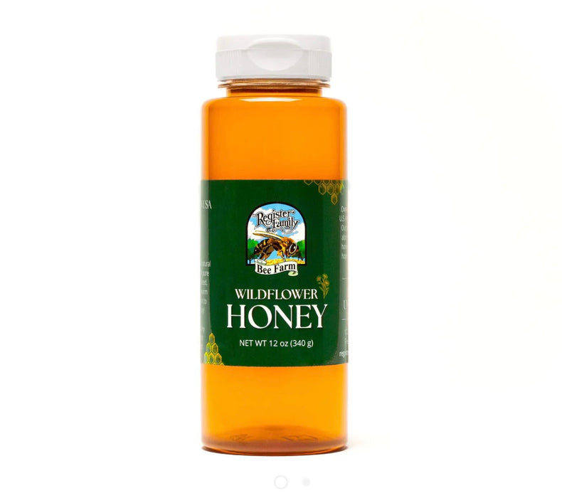 Wildflower Honey in a 12oz Plastic Bottle