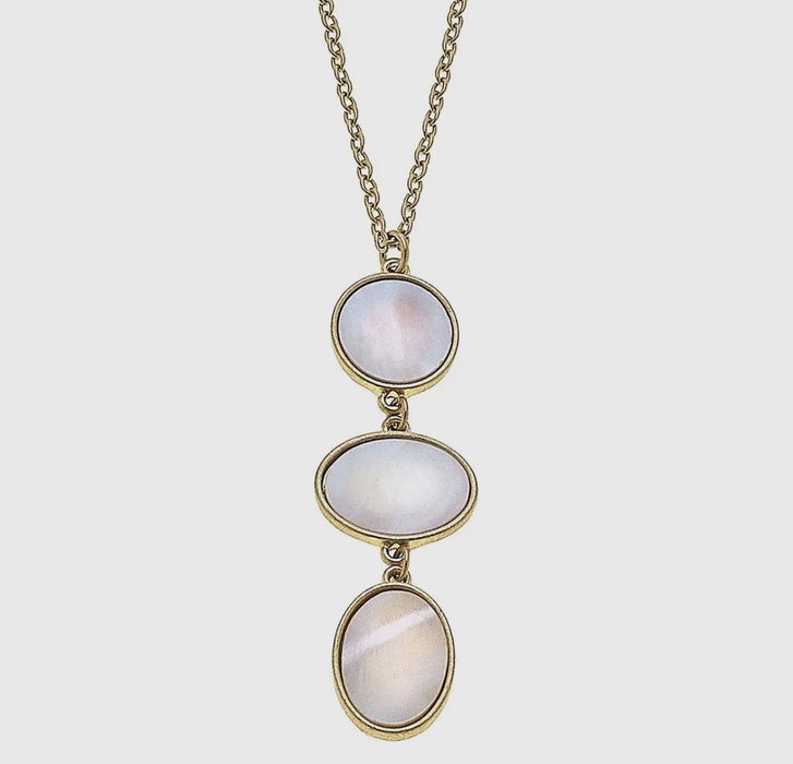 Brie Mother of Pearl Pendant Necklace